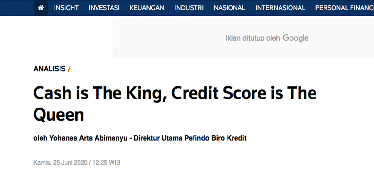 cash, credit score, idscore, pefindo biro kredit, UMKM